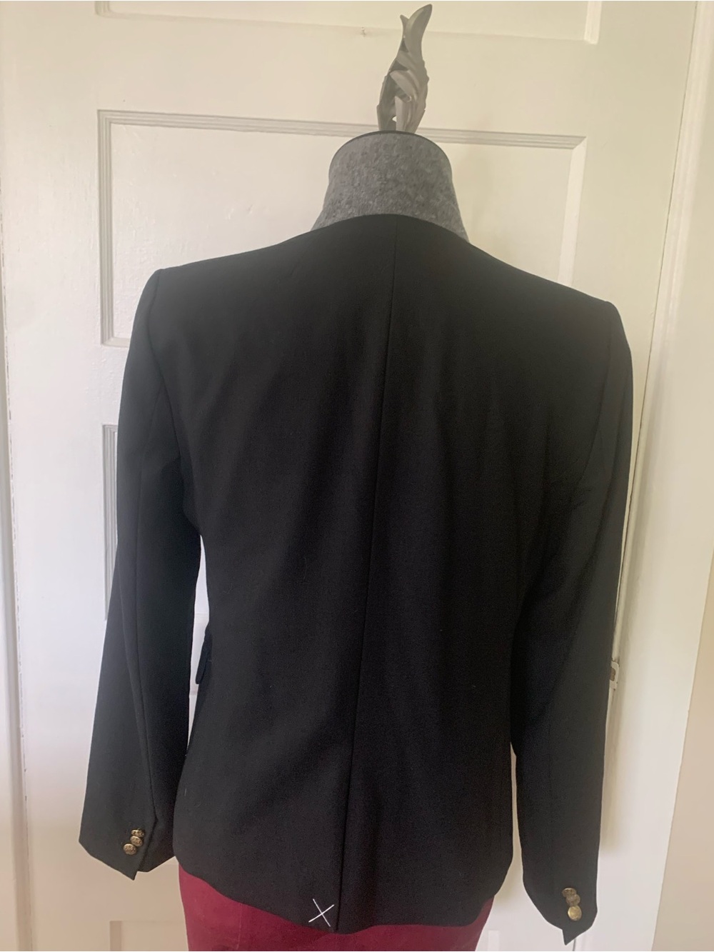 J.Crew Dark Academia Classic Black Women's Blazer - Tailored Two-Button Jacket - Picture 3 of 10
